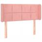 Preview: LED Kopfteil Rosa 103x16x78/88 cm Samt