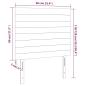Preview: Kopfteile 2 Stk. Dunkelblau 90x5x78/88 cm Samt