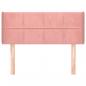 Preview: Kopfteil mit Ohren Rosa 103x16x78/88 cm Samt