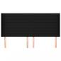 Preview: Kopfteil mit Ohren Schwarz 183x16x118/128 cm Stoff