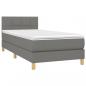 Preview: Boxspringbett mit Matratze Dunkelgrau 100x200 cm Stoff