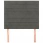 Preview: Kopfteile 2 Stk. Dunkelgrau 90x5x78/88 cm Samt