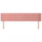 Preview: Kopfteil mit Ohren Rosa 203x16x78/88 cm Samt