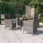 Preview: ARDEBO.de - 5-tlg. Garten-Essgruppe mit Kissen Grau