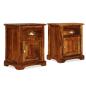 Preview: ARDEBO.de - Nachttisch 2 Stk. 40 x 30 x 50 cm Massivholz