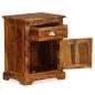 Preview: Nachttisch 2 Stk. 40 x 30 x 50 cm Massivholz