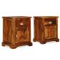 Preview: Nachttisch 2 Stk. 40 x 30 x 50 cm Massivholz