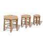 Preview: ARDEBO.de - Gartenhocker 3 Stk. Bambus