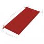 Preview: Gartenbank-Auflage Rot 120x50x3 cm Oxford-Gewebe