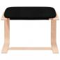 Preview: Relaxsessel mit Hocker Schwarz Stoff