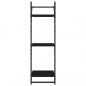 Preview: Wandregale mit 3 Ablagen & Stangen 2 Stk. Schwarz 30x25x100 cm