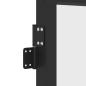 Preview: Innentür Schlank Schwarz 93x201,5 cm Hartglas & Aluminium