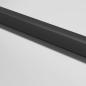 Preview: Innentür Schlank Schwarz 93x201,5 cm Hartglas & Aluminium