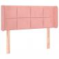 Preview: LED Kopfteil Rosa 93x16x78/88 cm Samt