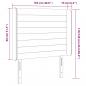 Preview: LED Kopfteil Dunkelgrau 103x16x118/128 cm Samt