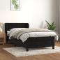 Preview: ARDEBO.de - Boxspringbett mit Matratze Schwarz 90x190 cm Samt