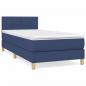 Preview: Boxspringbett mit Matratze Blau 90x200 cm Stoff