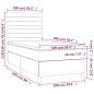 Preview: Boxspringbett mit Matratze Creme 100x200 cm Stoff