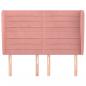 Preview: Kopfteil mit Ohren Rosa 147x23x118/128 cm Samt