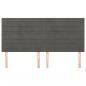 Preview: Kopfteile 4 Stk. Dunkelgrau 100x5x78/88 cm Samt