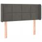 Preview: Kopfteil mit Ohren Dunkelgrau 93x16x78/88 cm Samt