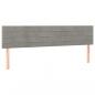 Preview: Kopfteile 2 Stk. Hellgrau 100x5x78/88 cm Samt