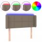 Preview: LED Kopfteil Taupe 93x16x78/88 cm Stoff