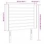 Preview: LED Kopfteil Taupe 93x16x118/128 cm Stoff