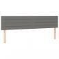 Preview: Boxspringbett mit Matratze & LED Dunkelgrau 200x200 cm Stoff