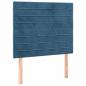 Preview: Boxspringbett mit Matratze & LED Dunkelblau 100x200 cm Samt
