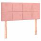 Preview: Boxspringbett mit Matratze & LED Rosa 90x190 cm Samt