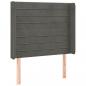 Preview: Boxspringbett mit Matratze & LED Dunkelgrau 100x200 cm Samt