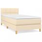 Preview: Boxspringbett mit Matratze Creme 90x200 cm Stoff