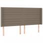 Preview: Kopfteil mit Ohren Taupe 183x16x118/128 cm Stoff