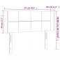 Preview: LED Kopfteil Dunkelgrau 93x16x78/88 cm Samt