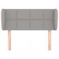 Preview: Kopfteil mit Ohren Hellgrau 93x23x78/88 cm Stoff
