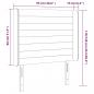 Preview: Kopfteil mit Ohren Dunkelgrau 93x16x118/128 cm Stoff