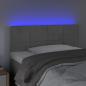 Preview: LED Kopfteil Hellgrau 90x5x78/88 cm Samt