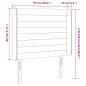 Preview: LED Kopfteil Hellgrau 93x16x118/128 cm Stoff