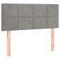 Preview: Boxspringbett mit Matratze Hellgrau 90x200 cm Samt