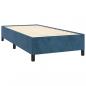 Preview: Boxspringbett mit Matratze Dunkelblau 100x200 cm Samt