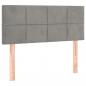 Preview: Boxspringbett mit Matratze Hellgrau 90x200 cm Samt