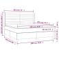 Preview: Boxspringbett mit Matratze Hellgrau 180x200 cm Stoff