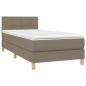 Preview: Boxspringbett mit Matratze Taupe 90x200 cm Stoff