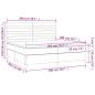 Preview: Boxspringbett mit Matratze Dunkelgrau 200x200 cm Stoff
