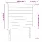 Preview: LED Kopfteil Dunkelgrau 103x16x118/128 cm Stoff