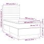 Preview: Boxspringbett mit Matratze Dunkelblau 100x200 cm Samt