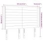 Preview: LED Kopfteil Rosa 147x16x118/128 cm Samt