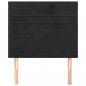 Preview: Kopfteile 2 Stk. Schwarz 100x5x78/88 cm Samt