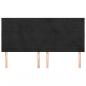 Preview: Kopfteile 4 Stk. Schwarz 100x5x78/88 cm Samt